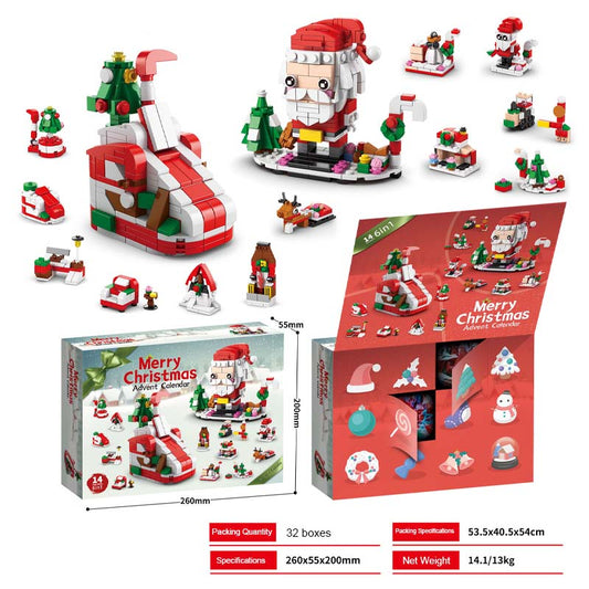 Julekalender byggeklosser sett