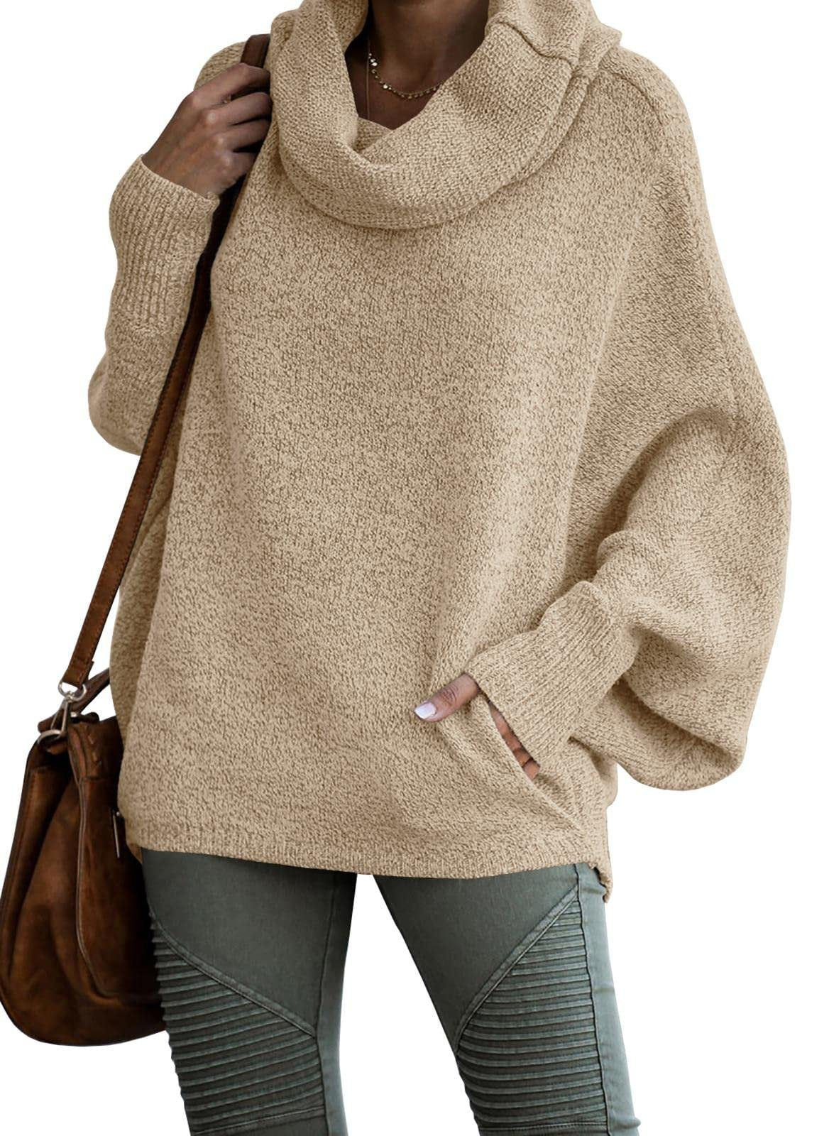 {Gratis Frakt}✨Gensere med cowl-hals for damer med lommer