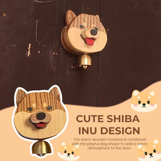 Shiba Inu vindklokke av tre