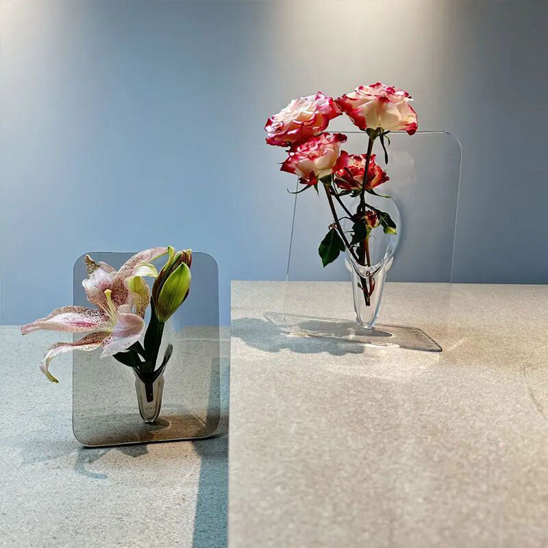 Akryl fotoramme vase blomsterarrangør