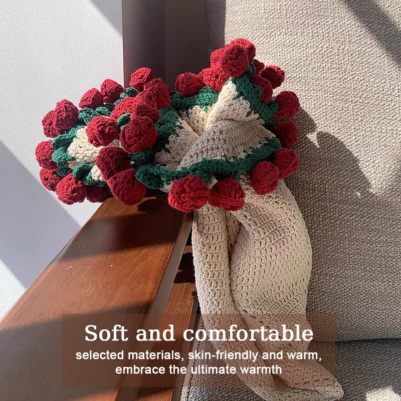 Teppe med rosebukett (ferdig produkt og materialpakke tilgjengelig)