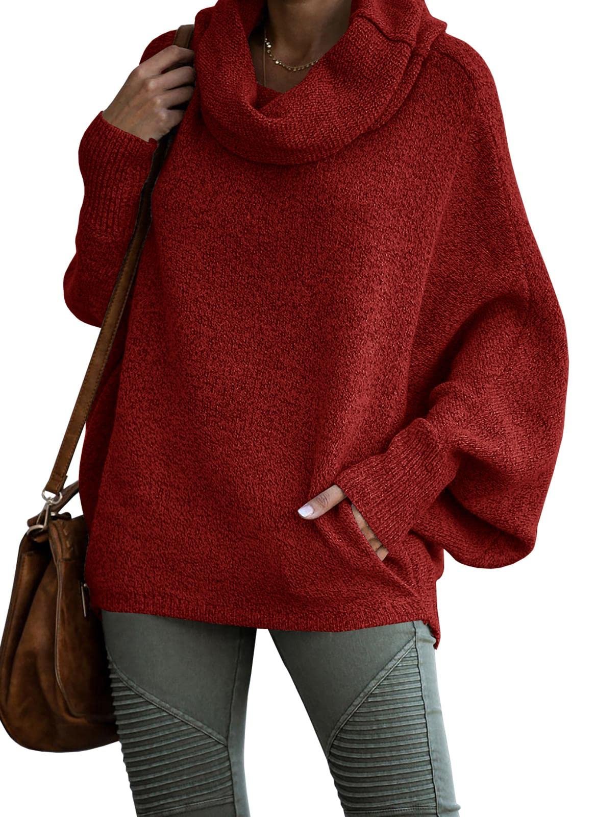 {Gratis Frakt}✨Gensere med cowl-hals for damer med lommer