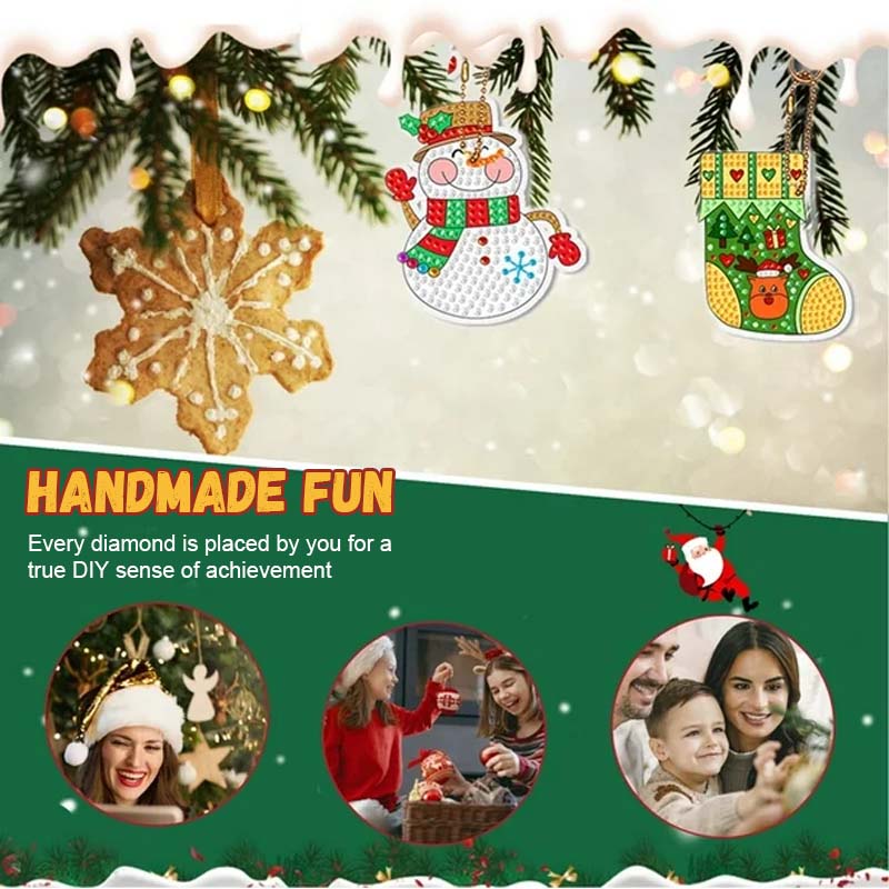 🎄✨Jule DIY diamantmaling nøkkelringsett✨🎄