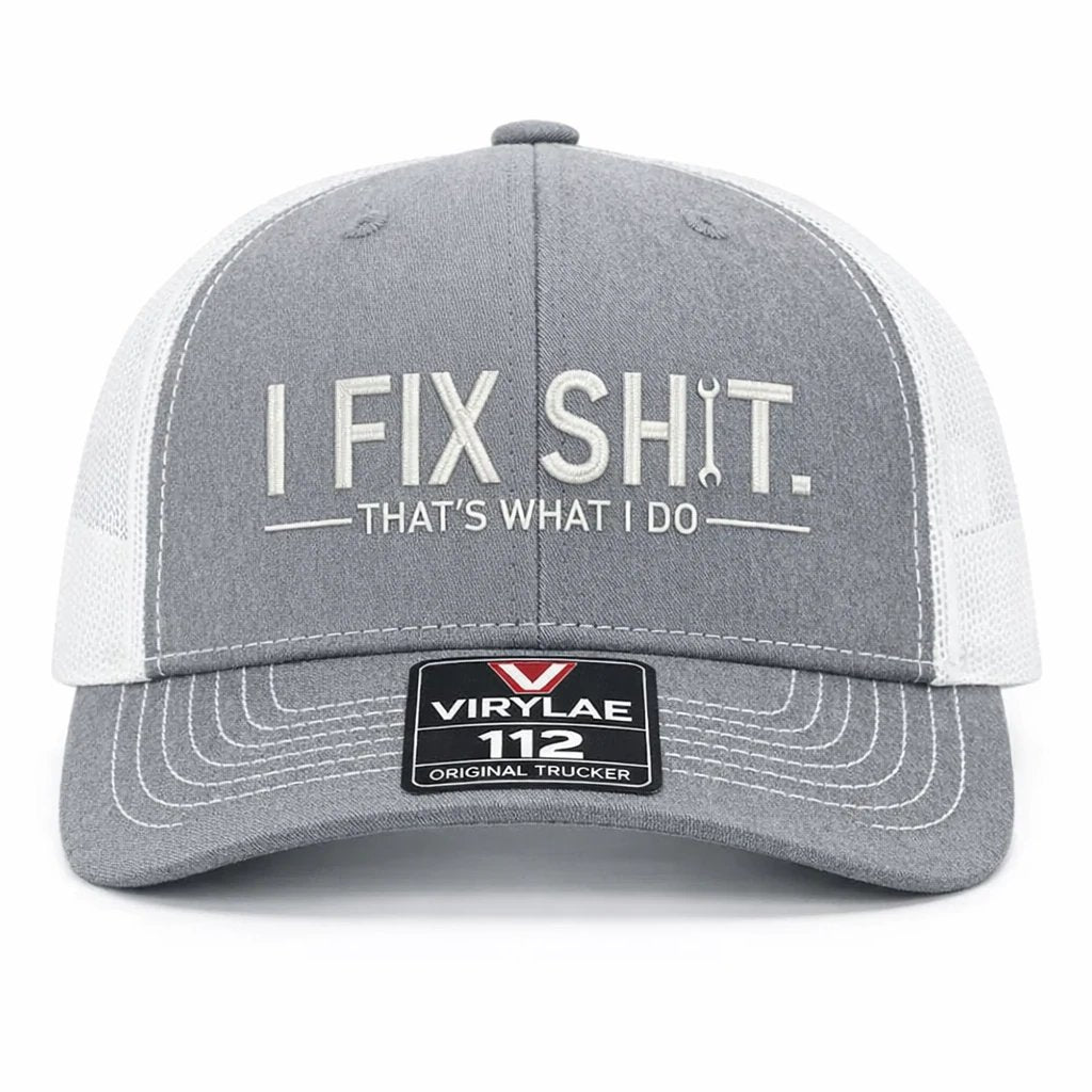 đ„SISTE DAG 49 % RABATT-đ ïž Â«I Fix Shit»-trucker-cap â Morsom mekaniker- og reparatĂžrcap