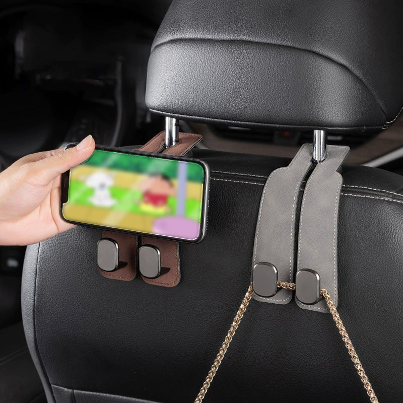 🚗🔩 Biloppheng med dobbel krok for mobiltelefon – 5 kg bæreevne, holder bilen ryddig