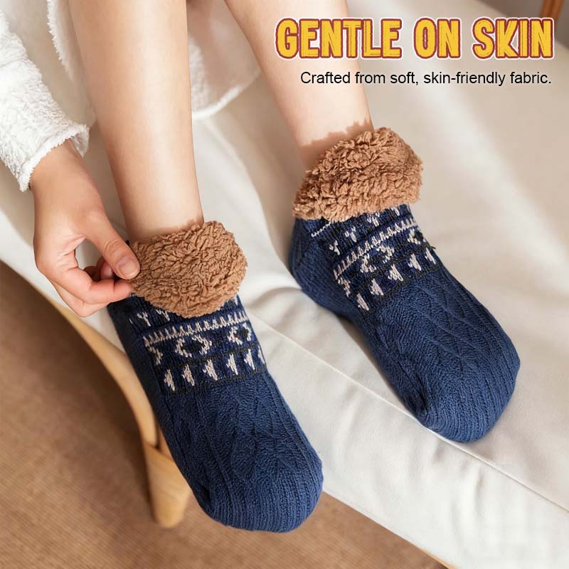 🧦 Jacquard-gulvsokker – Koselig varme for hvert skritt