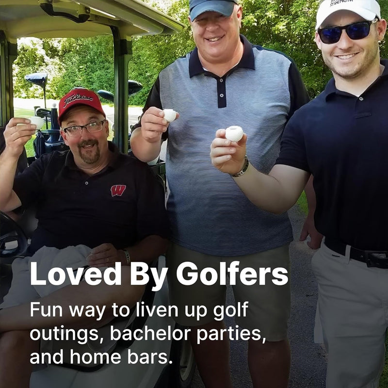 Kreativt shotglass formet som en golfball