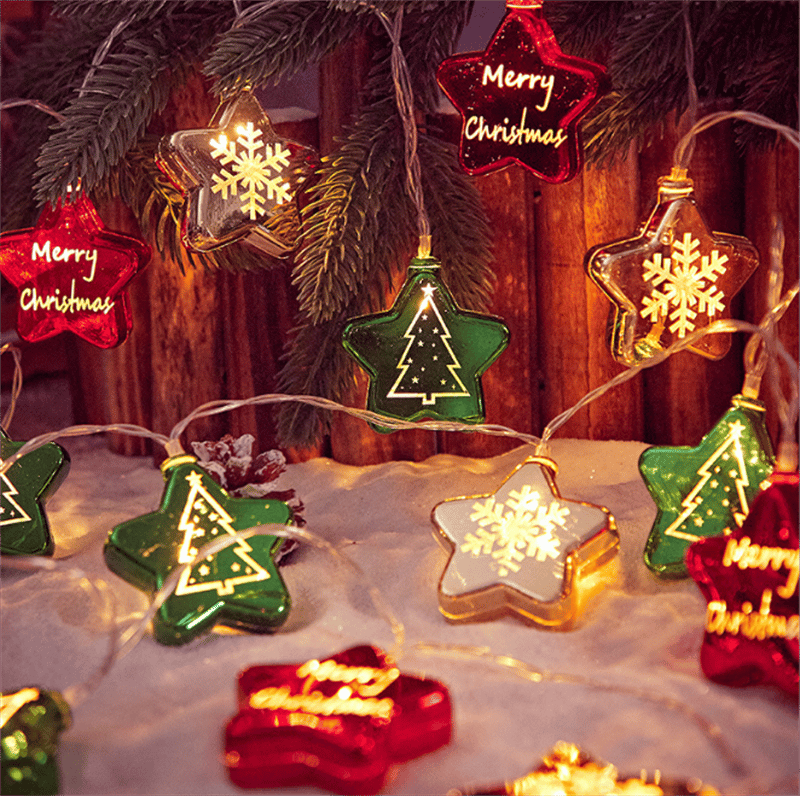 🎁Oplyste juletreglimtpynt