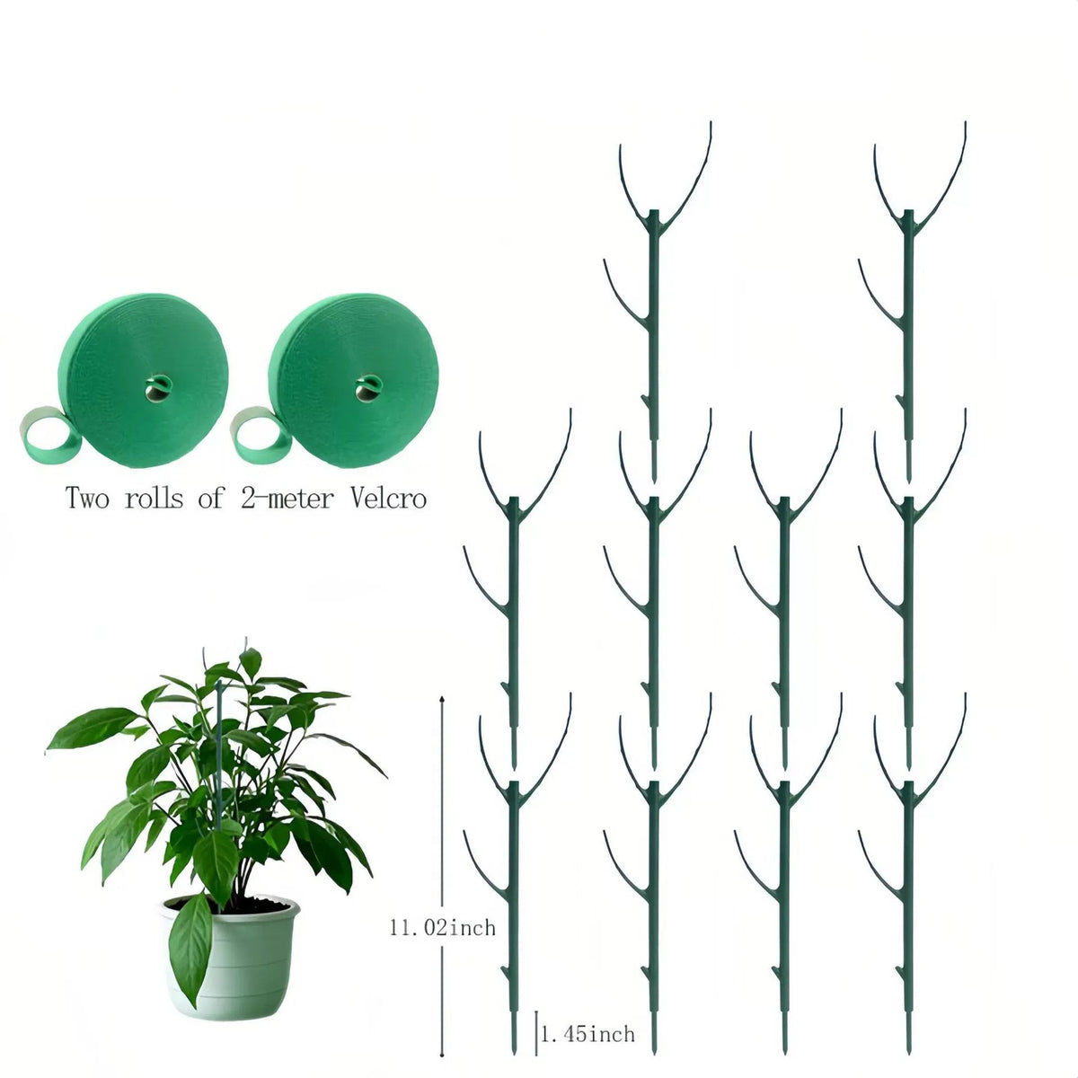 💕💖🌿Hagearbeid Grønn plante støtte ramme
