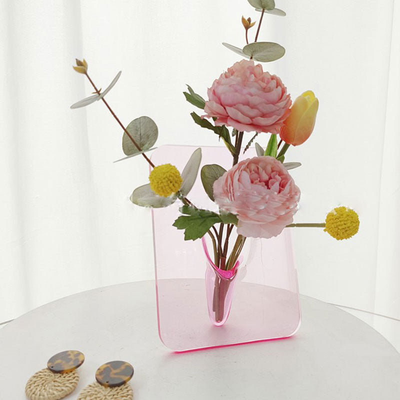 Akryl fotoramme vase blomsterarrangør