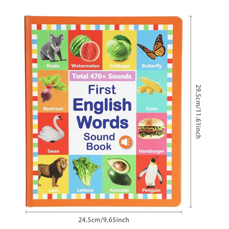 Engelsk lesebok/My First English Toy Sounds - 470+ ord, 21 temaer og morsomme ordspill! Perfekt språkleke for barn! 🇬🇧🔊