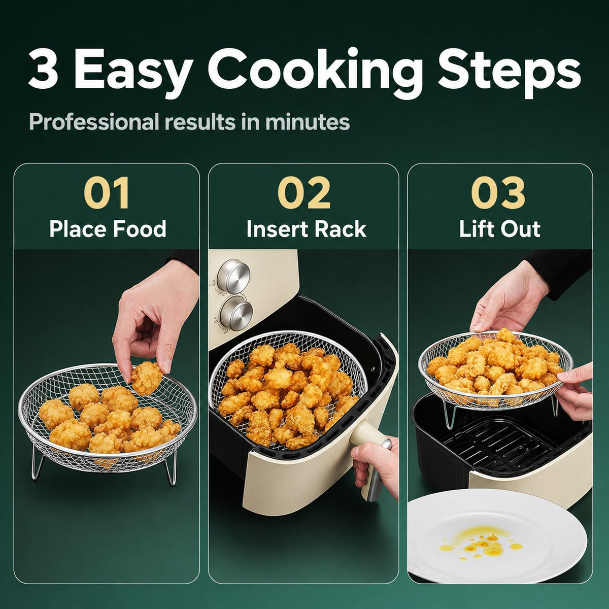 🔥🥘 Airfryer-rist i rustfritt stål – Sprøtt uten anstrengelse