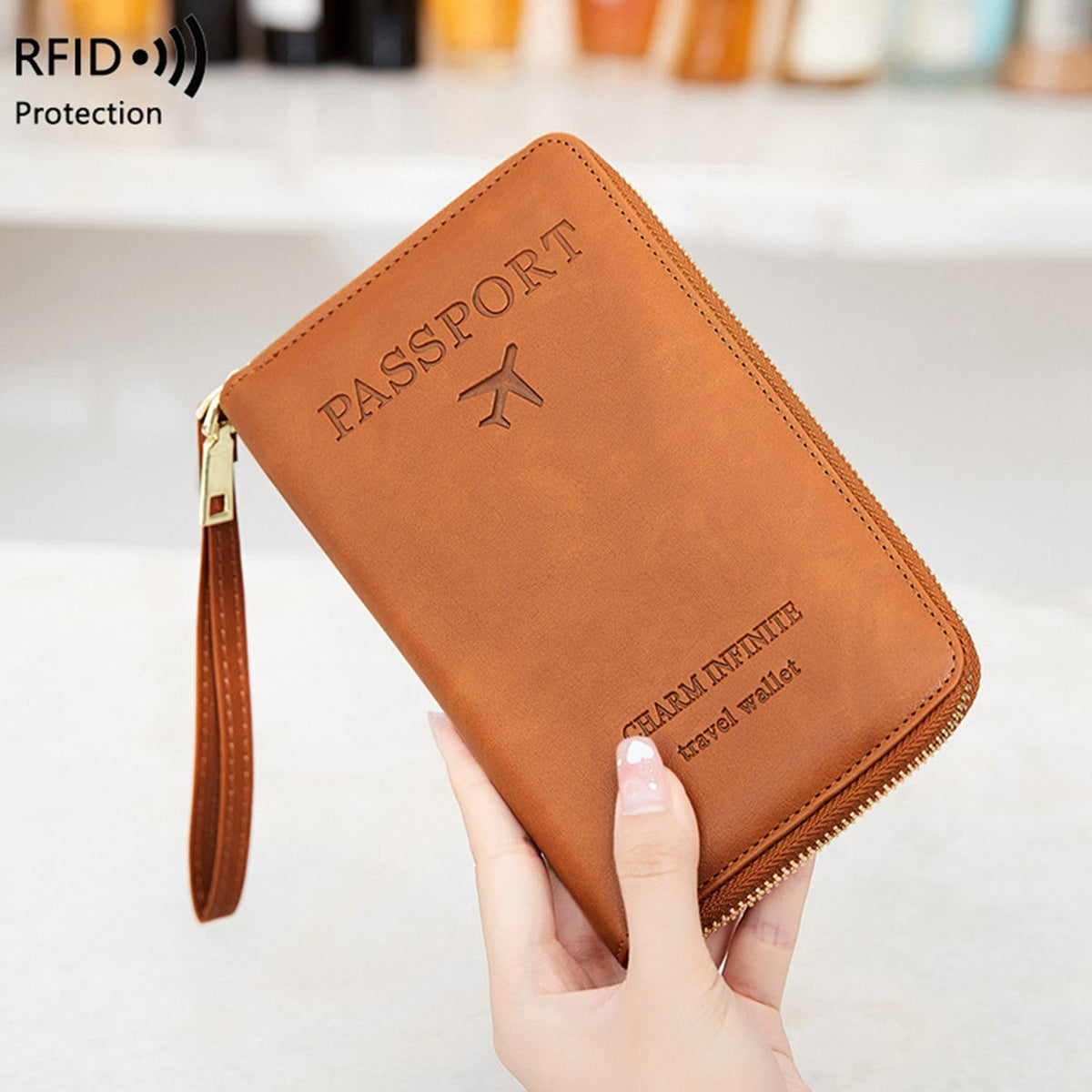 🏆RFID passholder for lommebok/passholder med glidelås