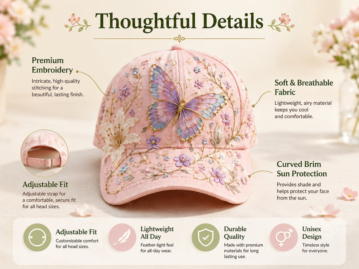 🔥Siste dag – 50 % rabatt 🌸🌿 Garden Morning Cap