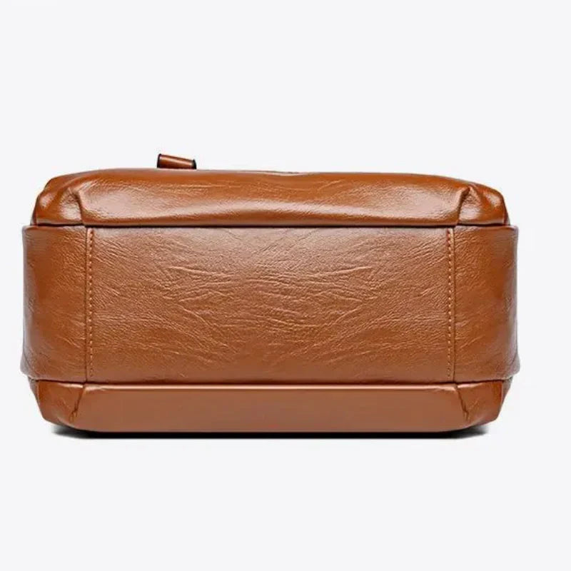 {Gratis Frakt}Retro skulderveske med stor kapasitet og flere lag