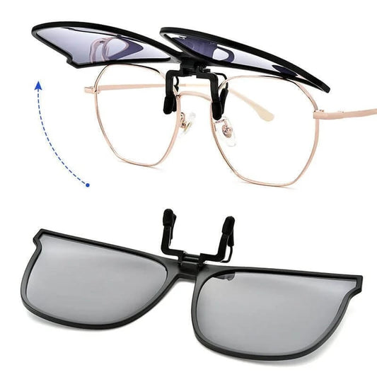 Nye polariserte clip-on-solbriller med flip-up-design