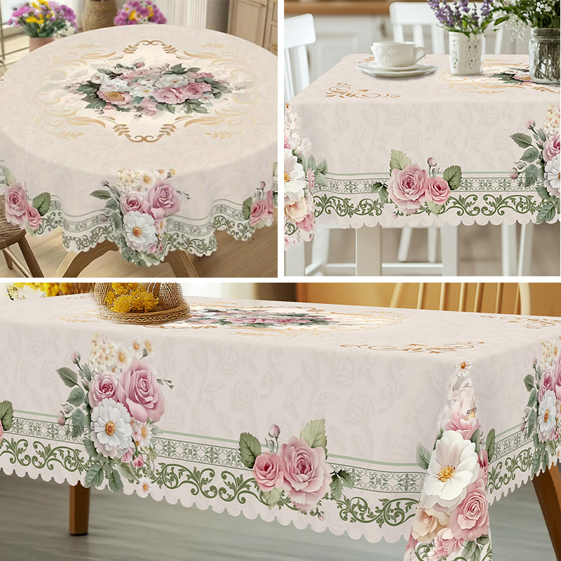 📢📢50 % RABATT !! ⏰Vanntett duk med blomstermønster til middager og fester