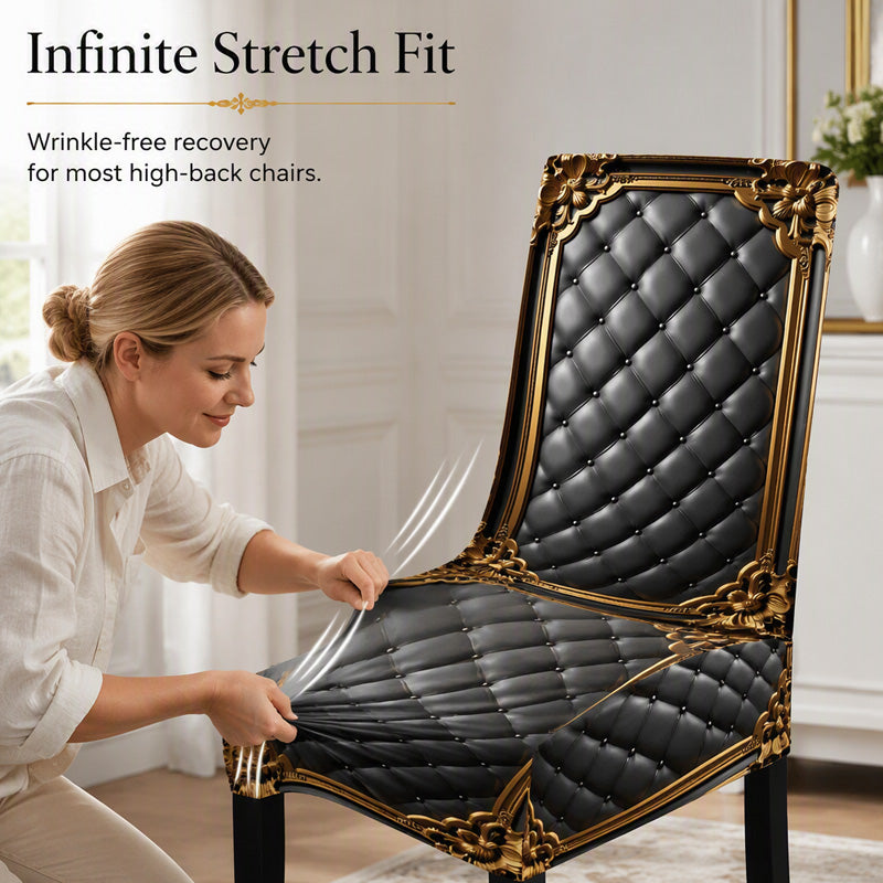 🪑 BEGRENSET TID: 50 % RABATT! ✨ Vaskbart stoltrekk i stretch – barokk mønster med forgylt trykk, elastisk stoff med høy tetthet ✨