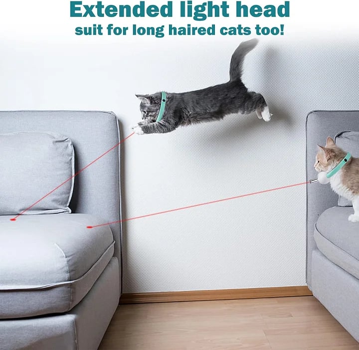 Automatisk laserhalsbånd for kjæledyr – En smart, interaktiv, håndfri laserleke som holder kjæledyret ditt aktivt.