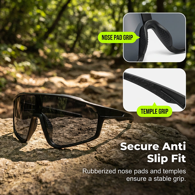 🌟Nytt i 2026: Opptil 50 % rabatt!🌟 Fotokromatiske sportsbriller til utendørs bruk
