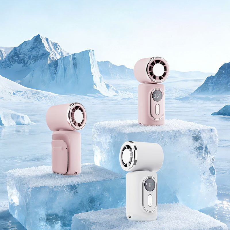 Bærbar vifte med klipsfeste og LED-display🌬️