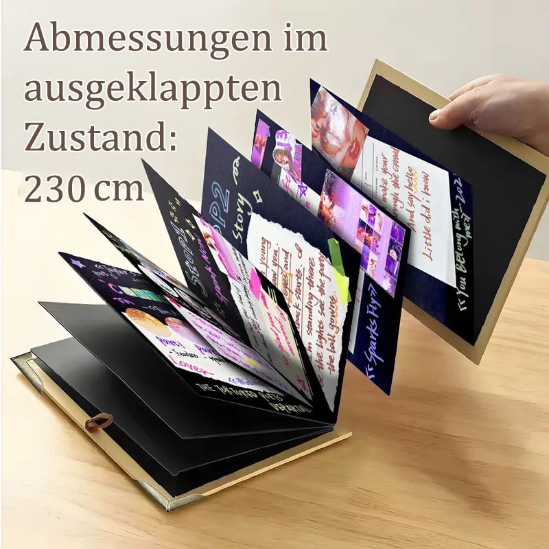 ✨Minnebevareren: 230 cm sammenleggbart utklippsbokalbum 📚