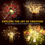 🎄Hengende Starburst Solar Fairy Lights til jul