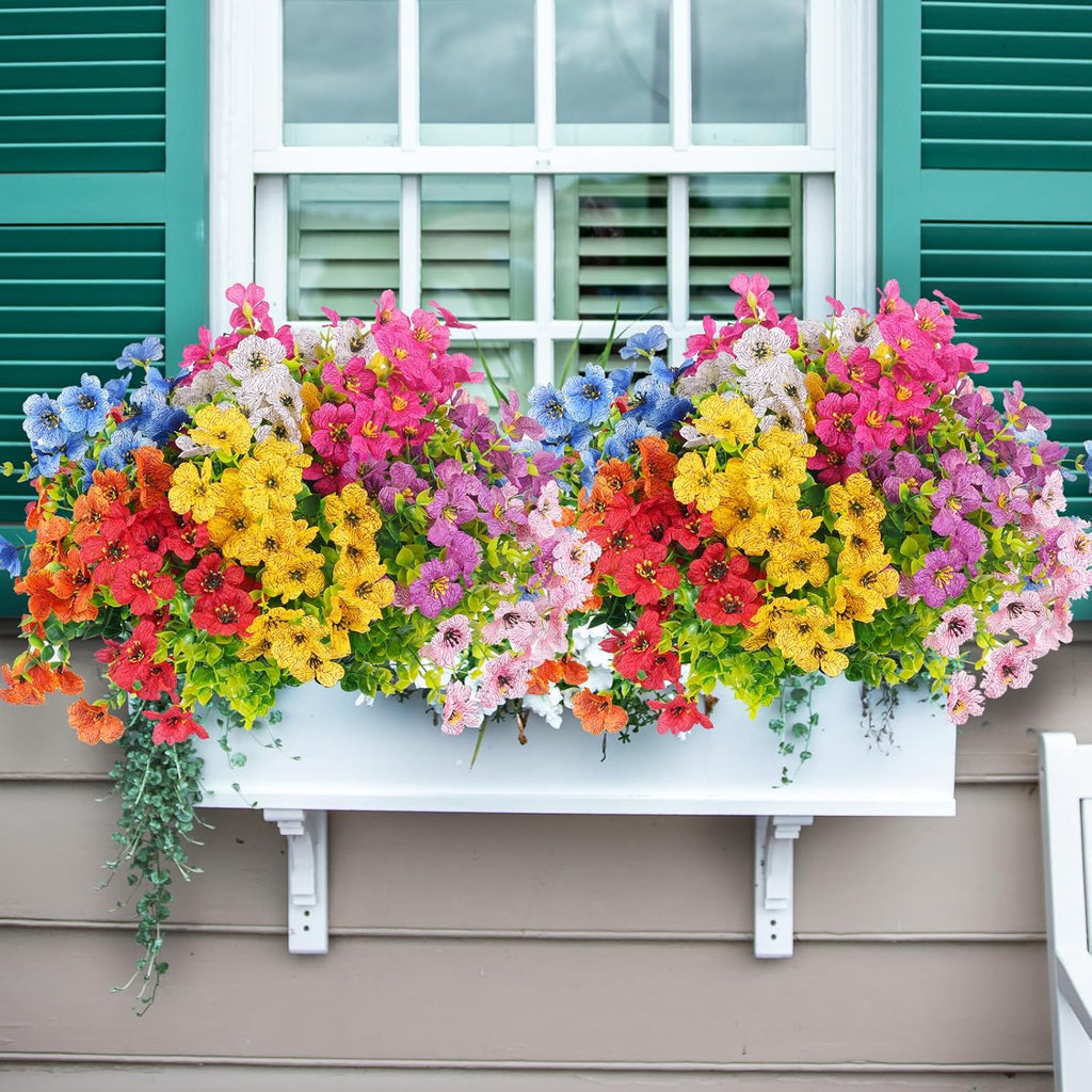 🌺UV-resistent fargerik kunstig blomst💖