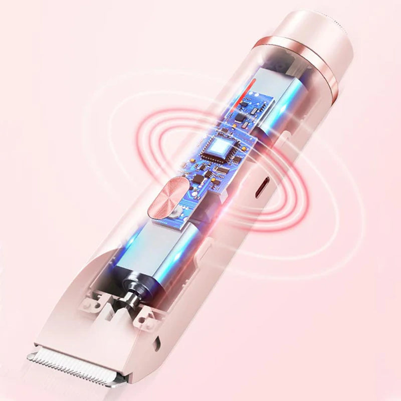 IPX7 vanntett barbermaskin med to barberhoder for kvinner