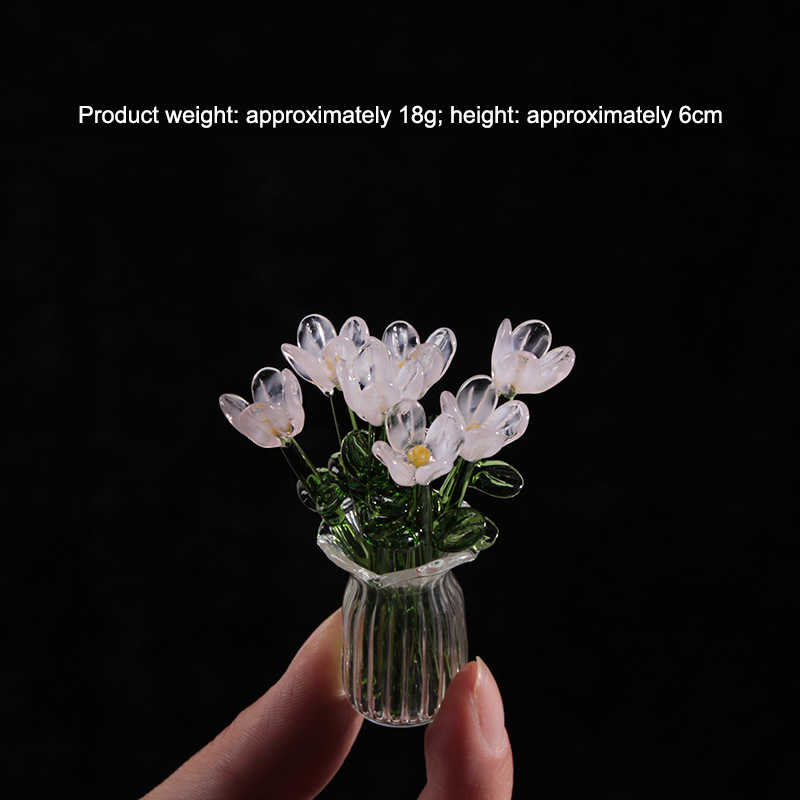 Blomsterpynt i glass