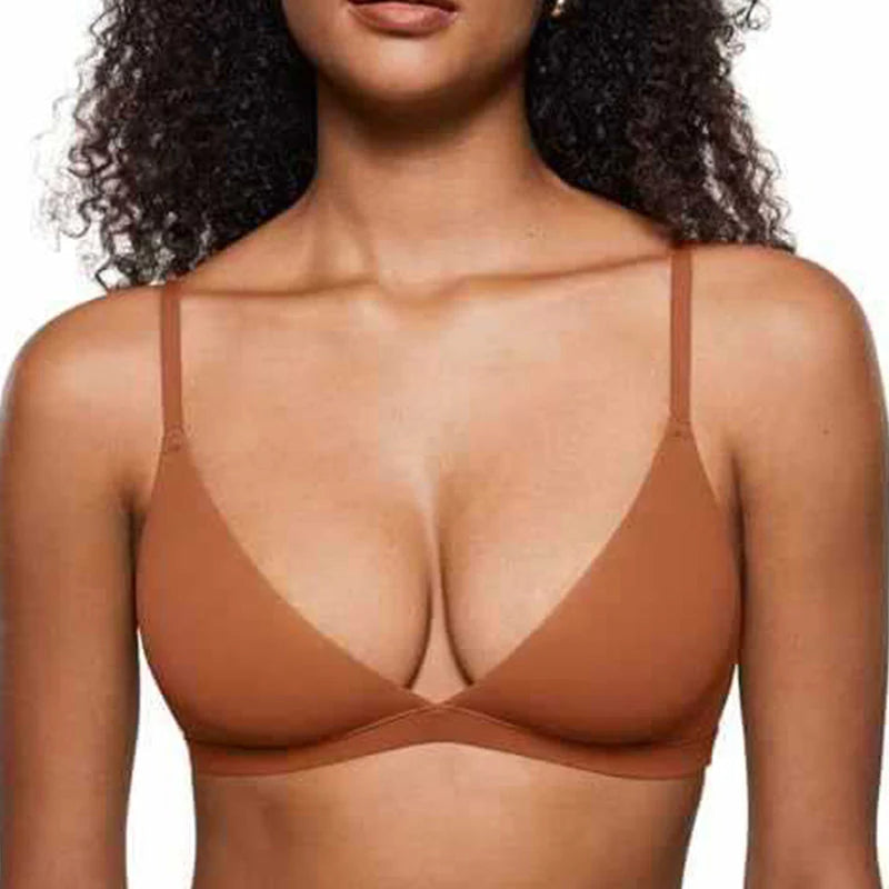 💞Triangel-bralette uten bøyle med gelé-støtte for kvinner
