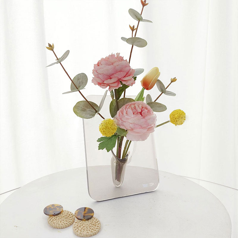 Akryl fotoramme vase blomsterarrangør