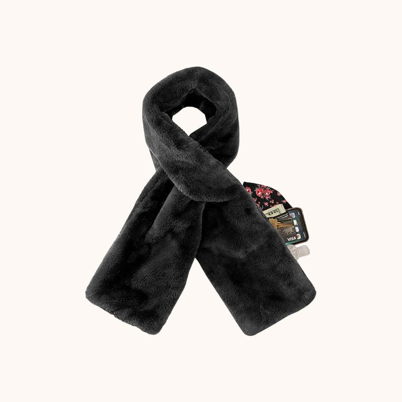 Black Friday Stor kampanje Spar 49%🔥Fuskepelsskjerf med skjult glidelåslomme
