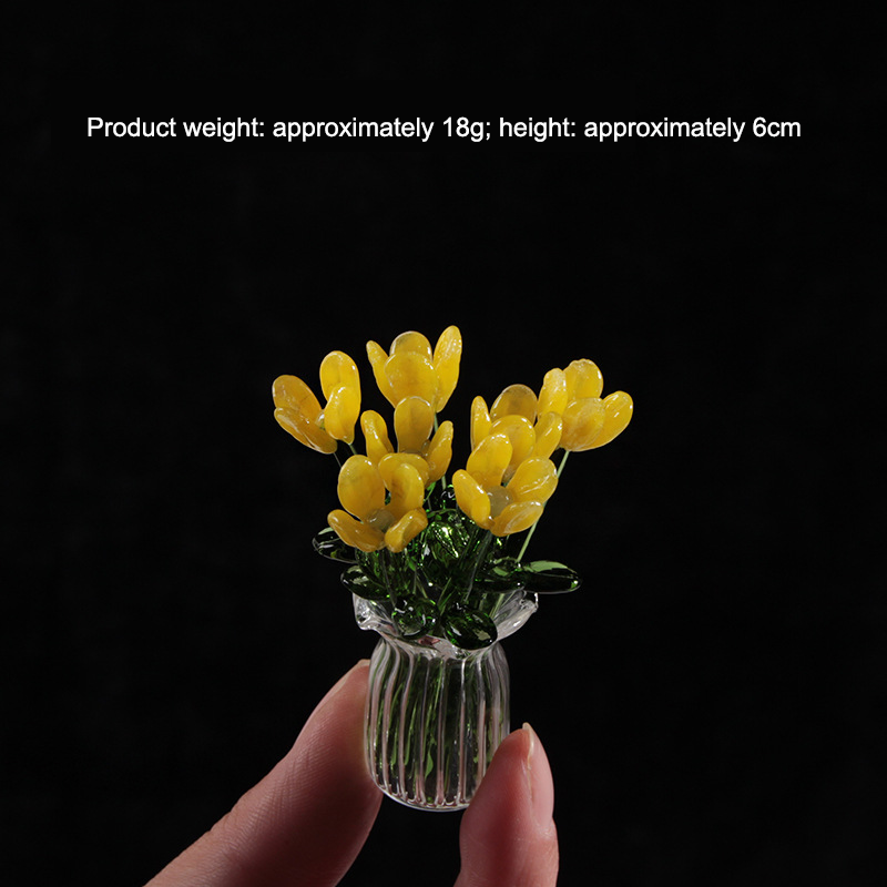 Blomsterpynt i glass