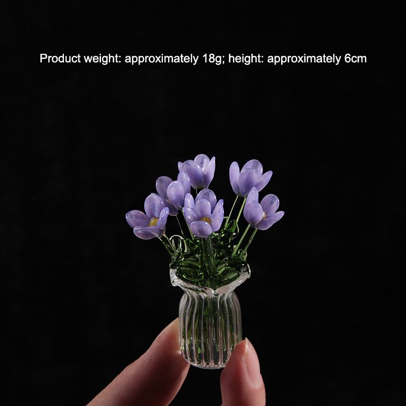 Blomsterpynt i glass