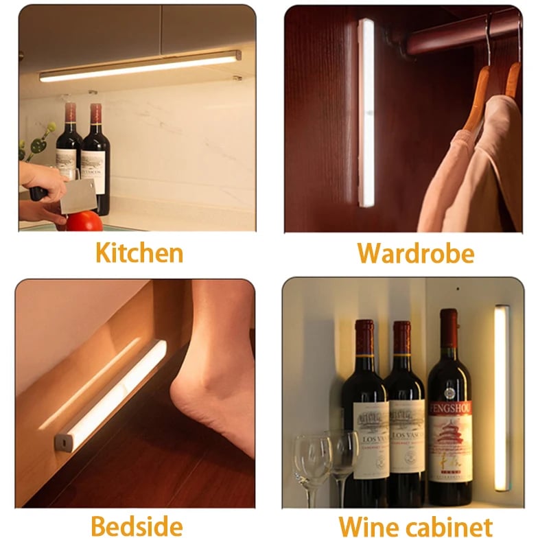 🔥NYÅRSREA - Oppladbare LED-lamper uten stans Smart Sensor Magnetic