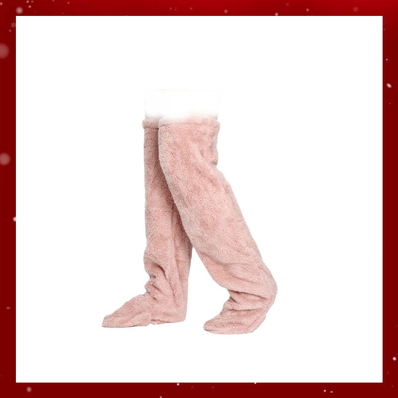 Gåsedunssokker til kneet til jul