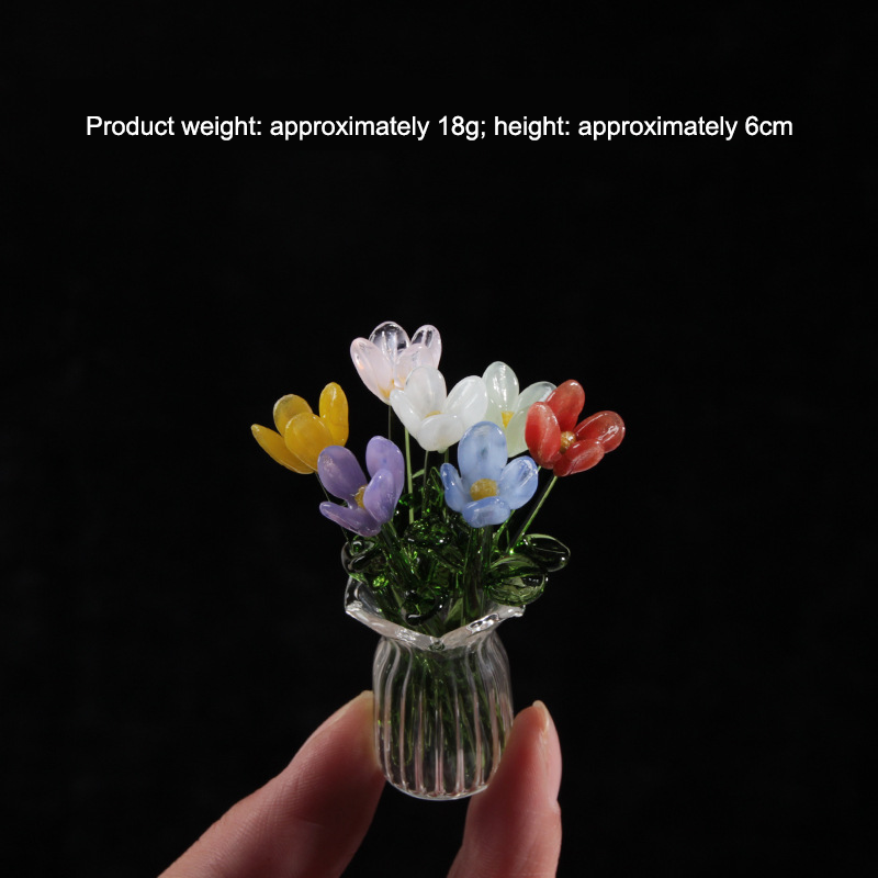 Blomsterpynt i glass