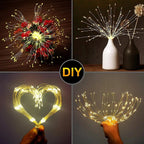 🎄Hengende Starburst Solar Fairy Lights til jul