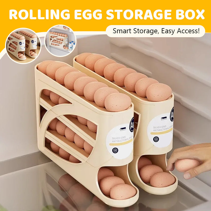 Rullbar oppbevaringsboks for egg