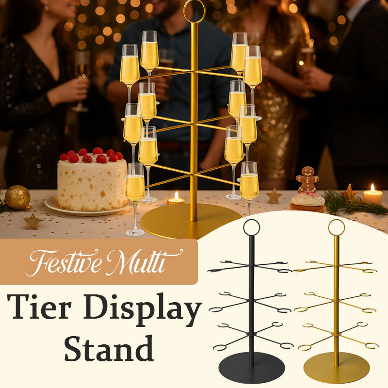 🎉 Juledisplay i flere nivåer – perfekt for desserter og dekorasjoner