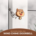 Shiba Inu vindklokke av tre