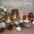 2025 Hot Sale 🔥Grå LED-lys i glass (3 stk)}