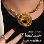 ✨Böjt Snake Chain halskjede✨