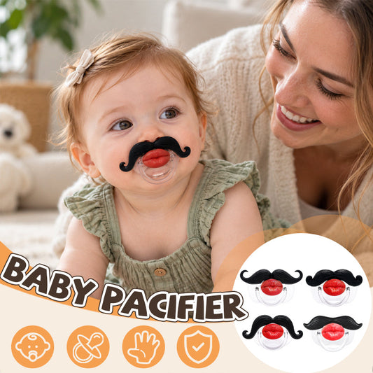 👶😜 Smokk med røde lepper og bart – morsom fotorequisite for søte babybilder!