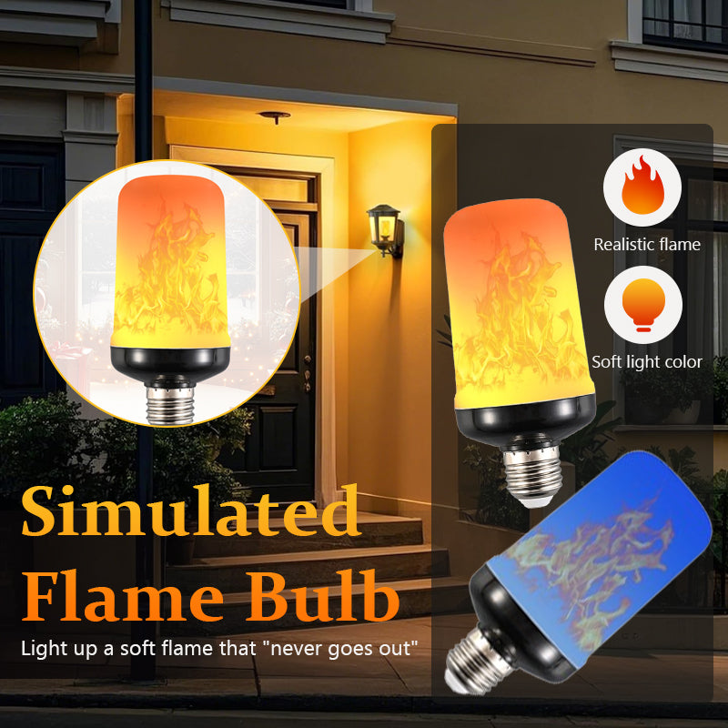 🔥 LED Flamme lyspære - Bring ild til rommet ditt uten varmen!