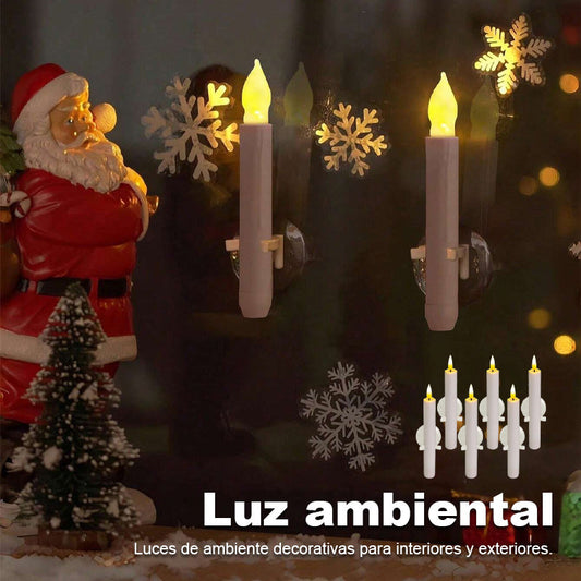 🎄 Julespesial 🔥 6 stk flammeløse LED-vinduslys