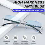 HØY HARDHET ANTI-BLÅ LESEBRILLE FOR DOBBEL BRUK