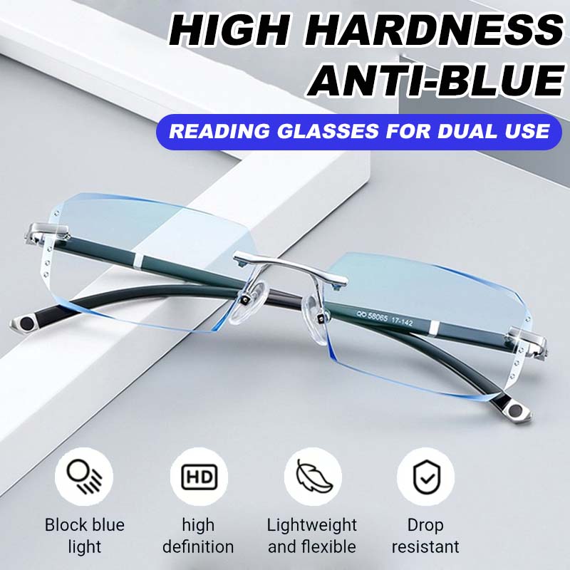 HØY HARDHET ANTI-BLÅ LESEBRILLE FOR DOBBEL BRUK