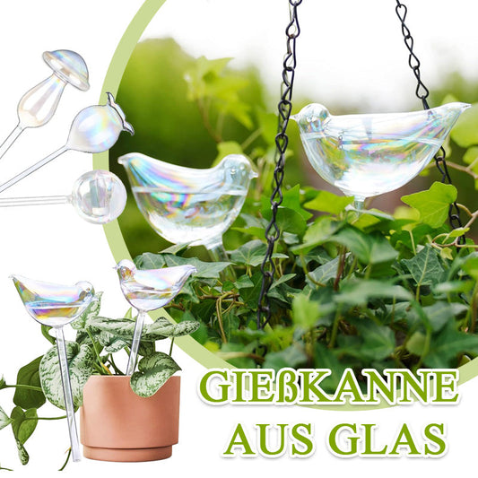 Fargerik soppvanningskanne/fargerikt automatisk vanningssystem laget av glass